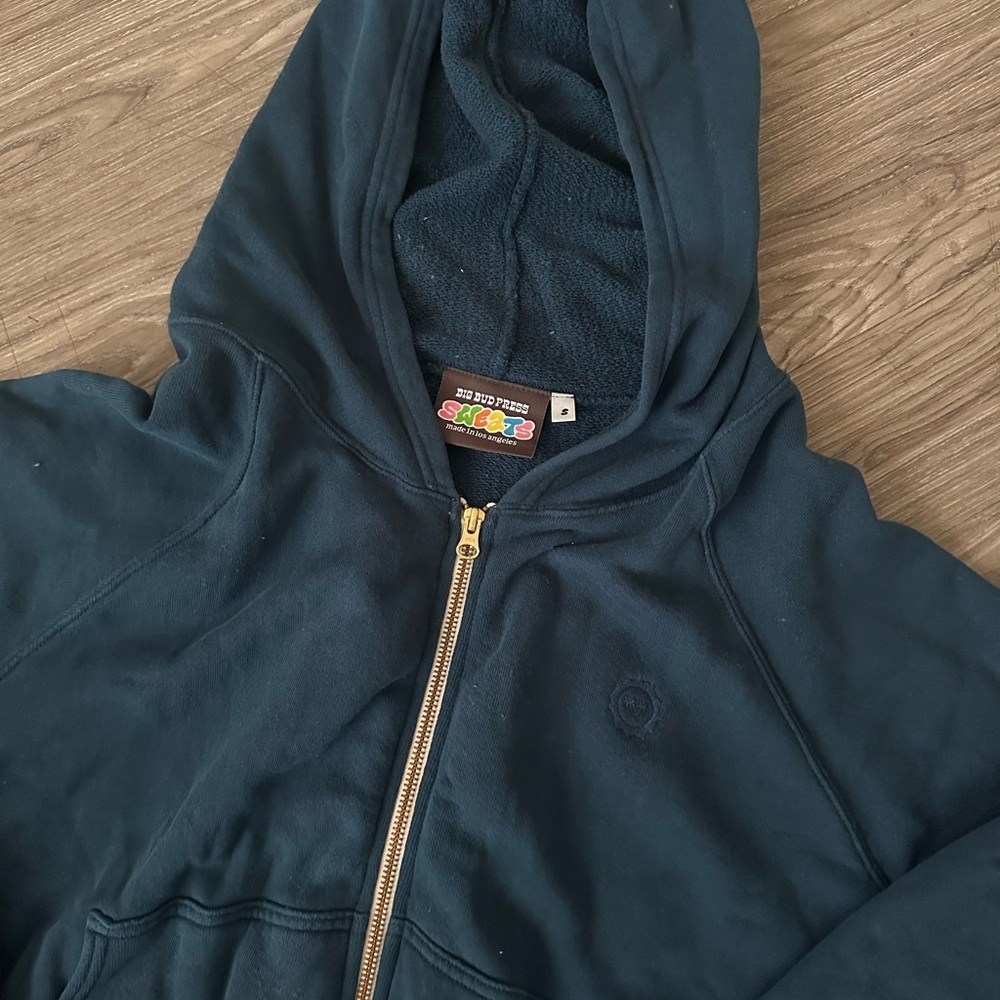 Cropped lagoon zip hoodie